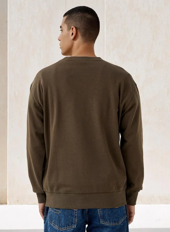 SP Characters  Typographic Embroidered Sweatshirt for Men | Best Price UAE