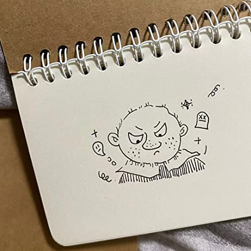 TWONE Kraft Cover Lay Flat Spiral Notebooks - Two Pack - 3.5" x 5.5" - 180 Blank Pages - 90 Sheets - Easy to Carry - Image 4