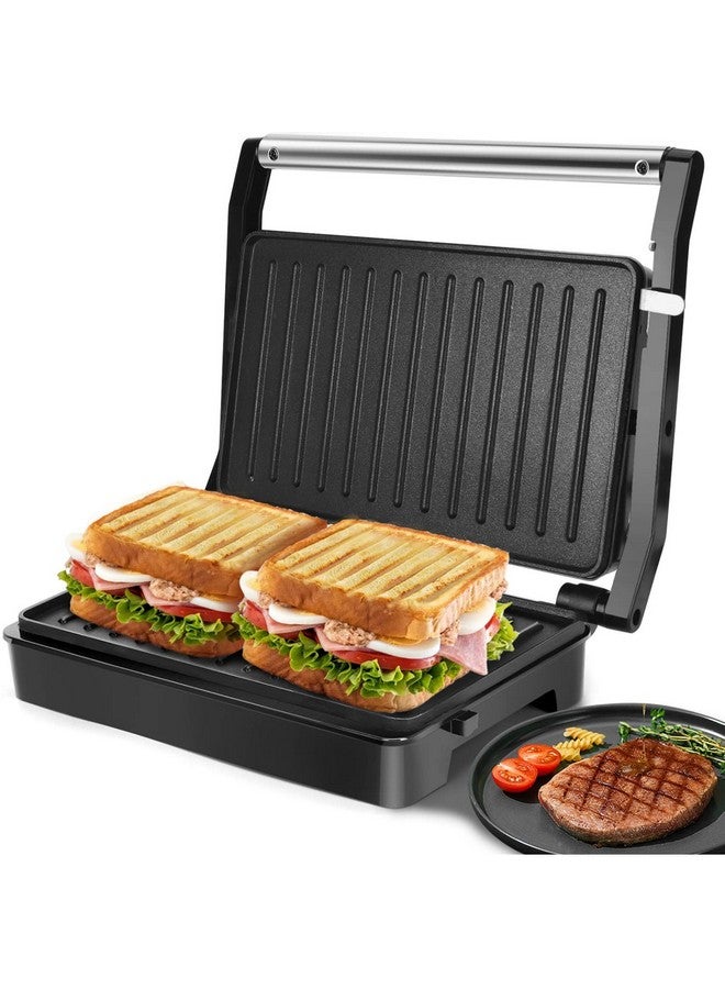 Aigostar Panini Press Sandwich Maker, Aigostar 1000W Sandwich Press Grill with Non-Stick Coated Plates, Indicator Light, Locking Lid, Cool Touch Handle, Panini Maker Panini Press Grill Easy to Storage & Clean - Image 1