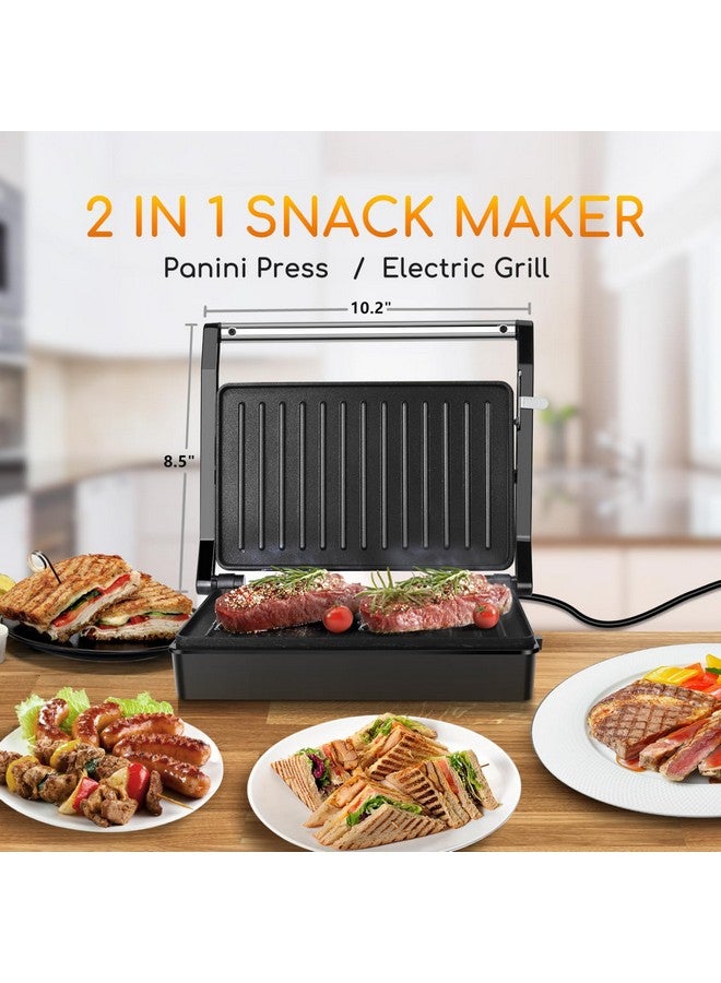 Aigostar Panini Press Sandwich Maker, Aigostar 1000W Sandwich Press Grill with Non-Stick Coated Plates, Indicator Light, Locking Lid, Cool Touch Handle, Panini Maker Panini Press Grill Easy to Storage & Clean - Image 3