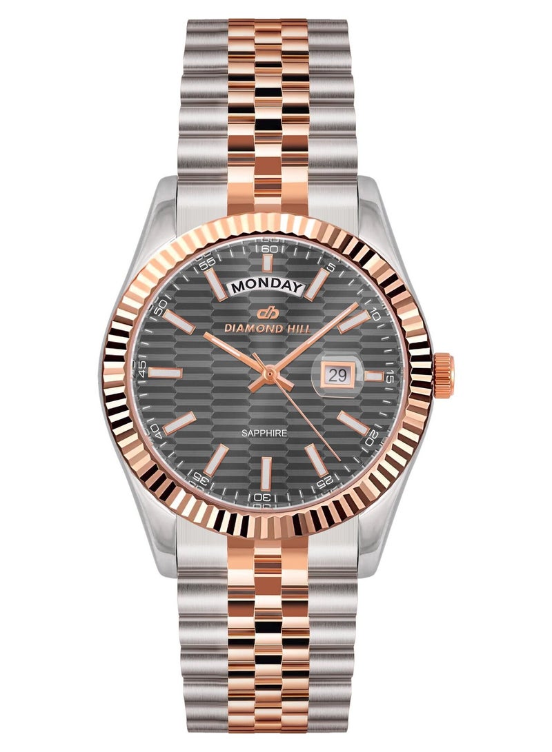 دايموند هيل ساعة رجالية ماركة دايموند هيل DH-004GY - Image 1