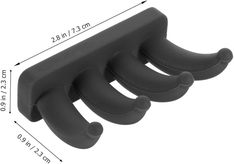 Black Banana Shape Wall Coat Hook Adhesive Hat Key Hanger Decorative Storage - Image 3