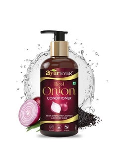 AYUREVER Red Onion Hair Oil (100 Ml) For Help Hair Growth & Controls Hair Fall With Onion Conditioner 300 Ml Combo Pack  - Image 4