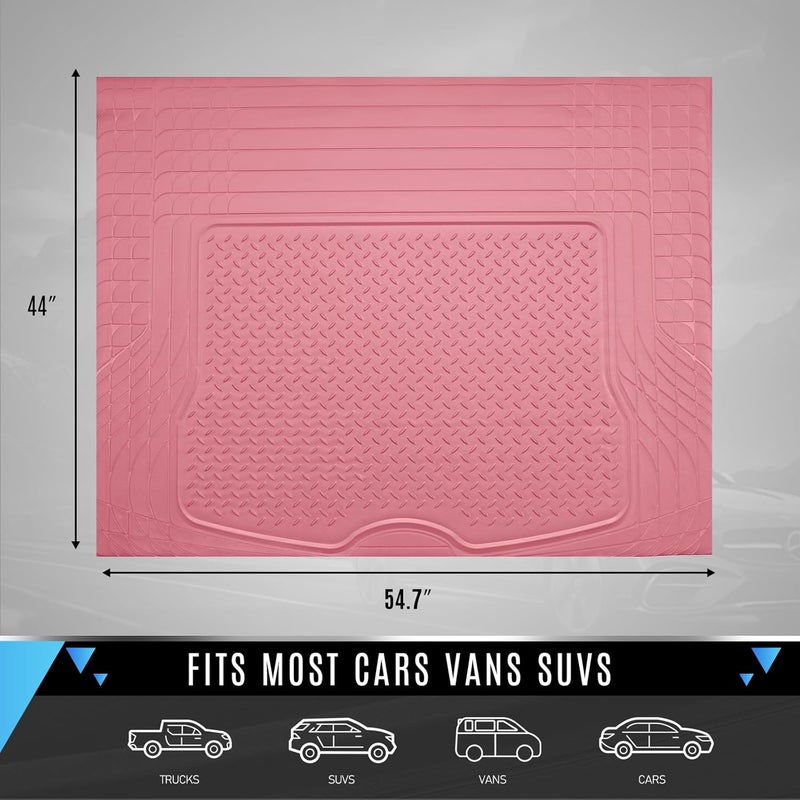 PIC AUTO Heavy Duty Rubber Trunk Cargo Liner Floor Mats, Trimmable to Fit for Car, SUV, Van, and Trucks – All-Weather Protection, Anti-Slip Backing, Easy to Clean, Durable and Long-Lasting(Large,Pink) - Image 3