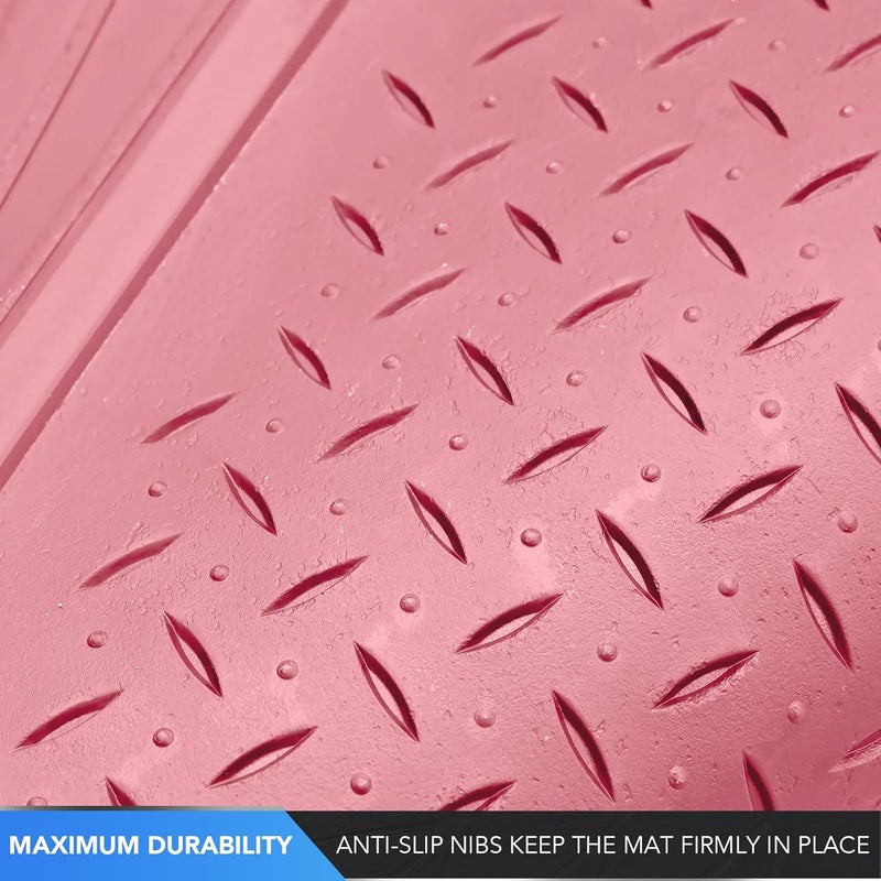 PIC AUTO Heavy Duty Rubber Trunk Cargo Liner Floor Mats, Trimmable to Fit for Car, SUV, Van, and Trucks – All-Weather Protection, Anti-Slip Backing, Easy to Clean, Durable and Long-Lasting(Large,Pink) - Image 5
