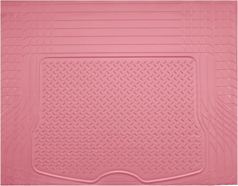 PIC AUTO Heavy Duty Rubber Trunk Cargo Liner Floor Mats, Trimmable to Fit for Car, SUV, Van, and Trucks – All-Weather Protection, Anti-Slip Backing, Easy to Clean, Durable and Long-Lasting(Large,Pink) - Image 1
