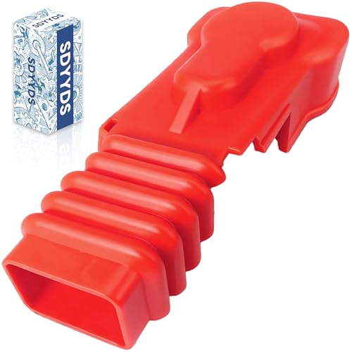 SDYYDS 8282135020 Red Rubber Protective Sleeve for Positive Battery Terminal Cover Compatible With Toyota 4Runner 19902009 FJ Cruiser 20072014 Pickup 19901995 Sequoia T100 Tacoma Tundra 20002006 - Image 1