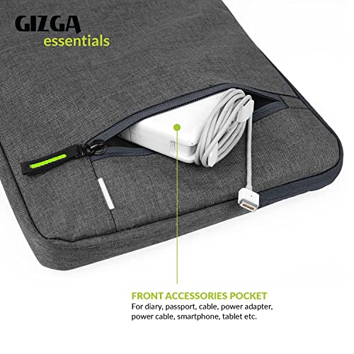 GIZGA ESSENTIALS laptopss Bag Sleeve Case Cover Pouch for 15.6 Inch laptopsss for Men & Women, Padded laptops Compartment, Accessories Pouch, Premium Zipper Closure, Water Repellent Nylon Fabric, Grey - Image 3