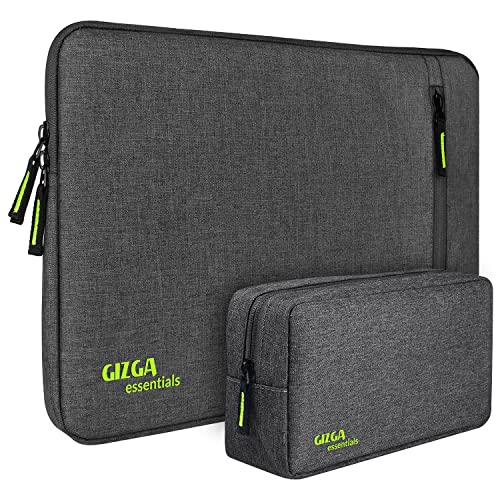 GIZGA ESSENTIALS laptopss Bag Sleeve Case Cover Pouch for 15.6 Inch laptopsss for Men & Women, Padded laptops Compartment, Accessories Pouch, Premium Zipper Closure, Water Repellent Nylon Fabric, Grey - Image 1