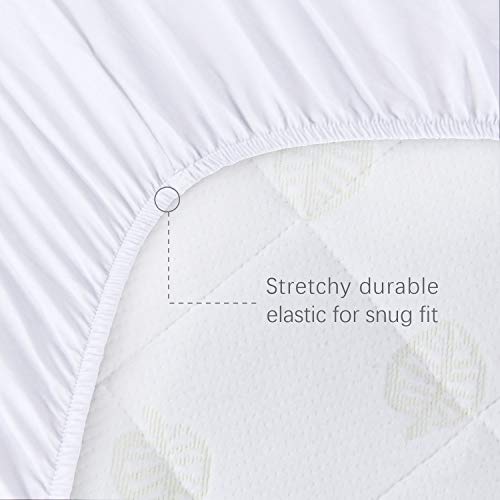 Biloban Waterproof Bassinet Mattress Pad Cover Fit for Jimglo 3 in 1, Nordmiex, BabyBond, INFANS, HARPPA, and Ihoming Bedside Bassinet, 2 Pack, Ultra Soft Surface, Breathable and Easy Care - Image 3
