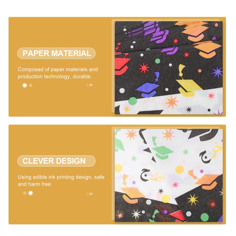 40Pcs Printed Graduation Pattern Napkins Graduation Party Napkins Practical Party Tissues - Image 5