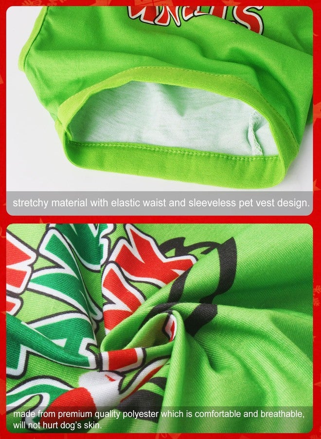 Wninbu Green Monster Dog Costume,Halloween Christmas Dog T-Shirts Clothes Outfit for Pets Small Medium Large Dogs Cats (Large) - Image 4