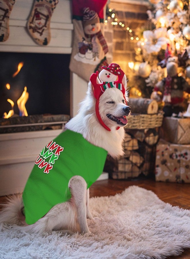 Wninbu Green Monster Dog Costume,Halloween Christmas Dog T-Shirts Clothes Outfit for Pets Small Medium Large Dogs Cats (Large) - Image 5