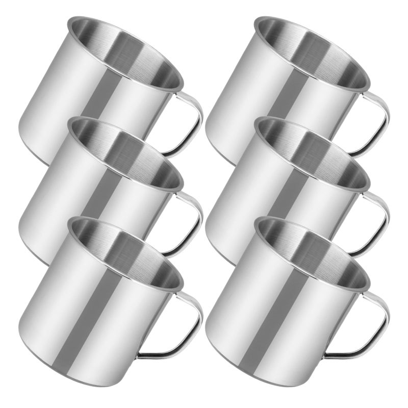 6Pcs Kindergarten Stainless Steel Water Mugs Kids Water Cups Children Cups - Image 1
