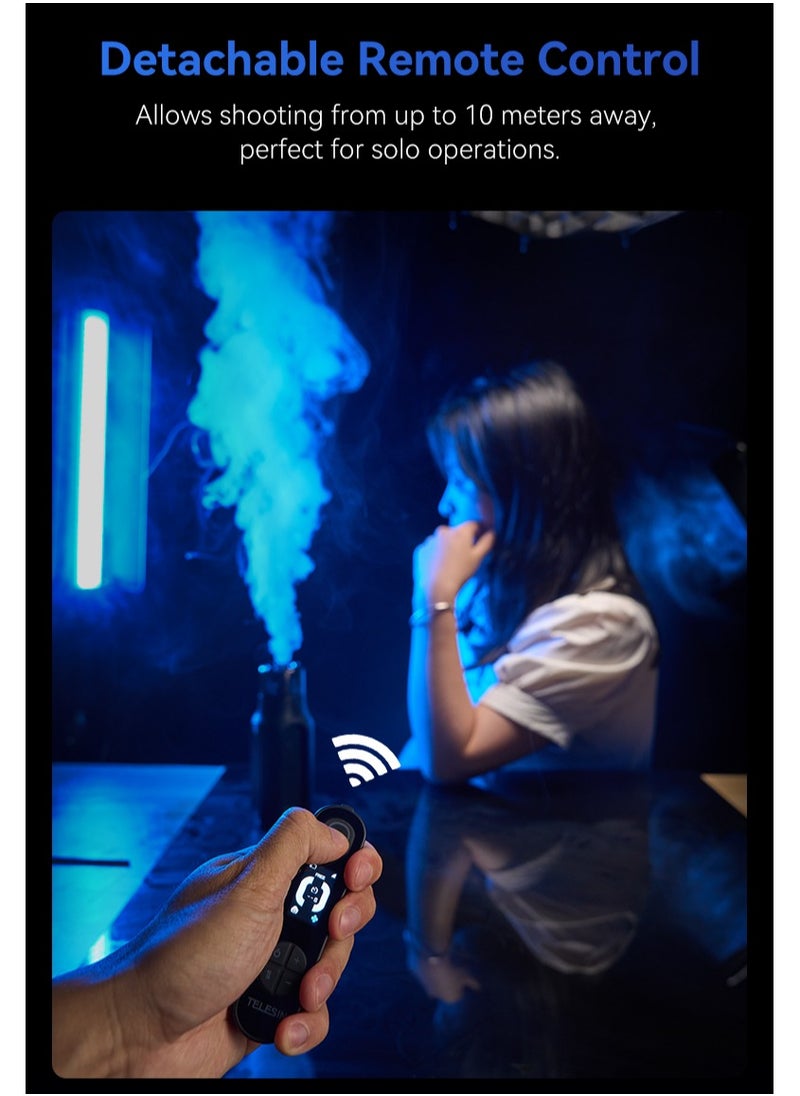 TELESIN - TELESIN Fog Machine, Photography Fog Effect, Portable Fog Maker, with Remote Control Fogger Machine, for Video Shoot and Parties - Image 1