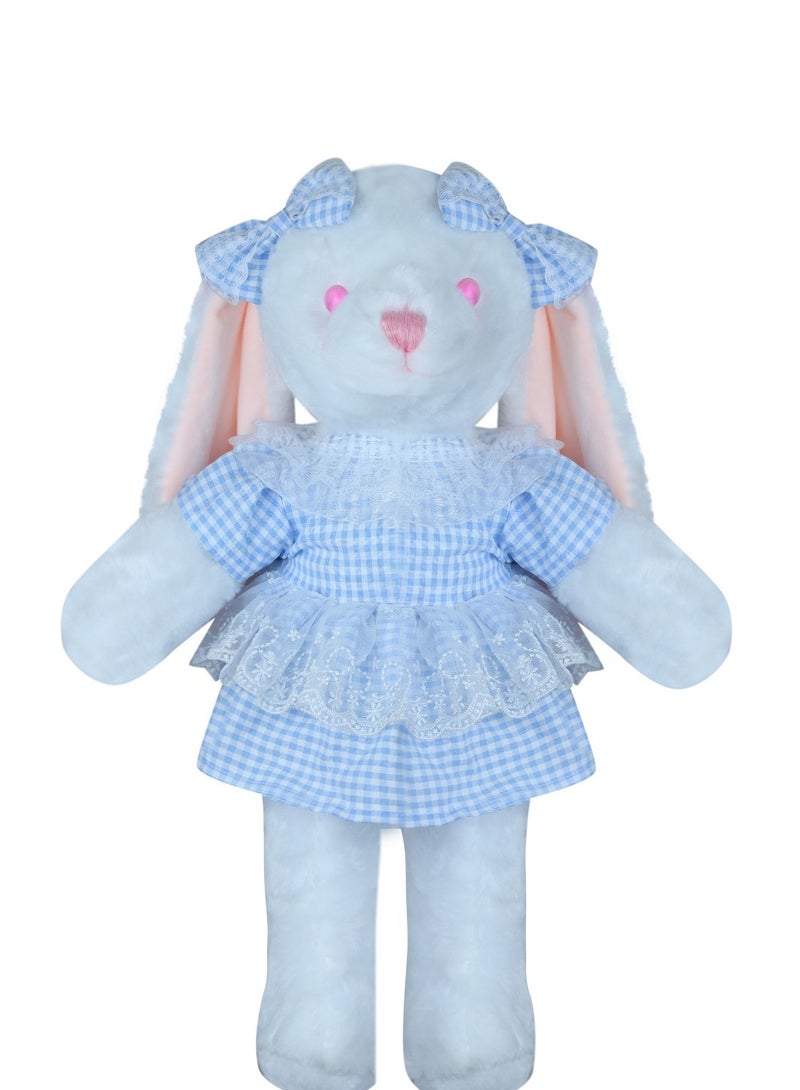Magnolia A rabbit with distinctive eyes and a suitable gift tie for girls, size 50 cm  - Image 2