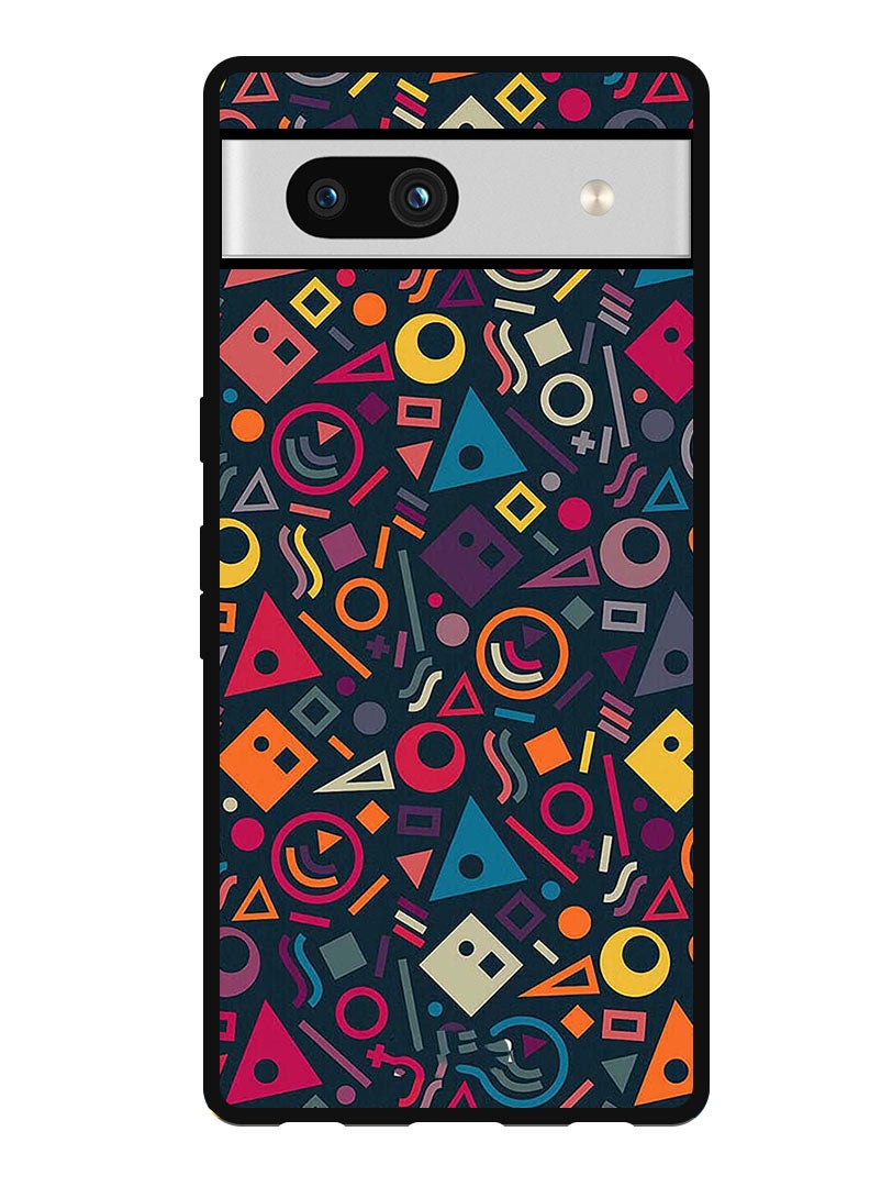 Theodor Protective Case Anti Scratch Shock Proof Bumper Cover For Google Pixel 7a Shape Doodles - Image 1