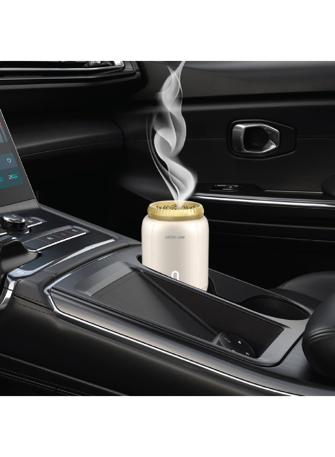 جرين ليون موقد بخور إمبر مع دورة احتراق تصل إلى 15 مرة، إيقاف تلقائي بعد 90 ثانية، قابل لإعادة الشحن عبر منفذ USB-C، آمن وغير سام، محمول للاستخدام المنزلي والسيارة - لون كريمي - Image 3