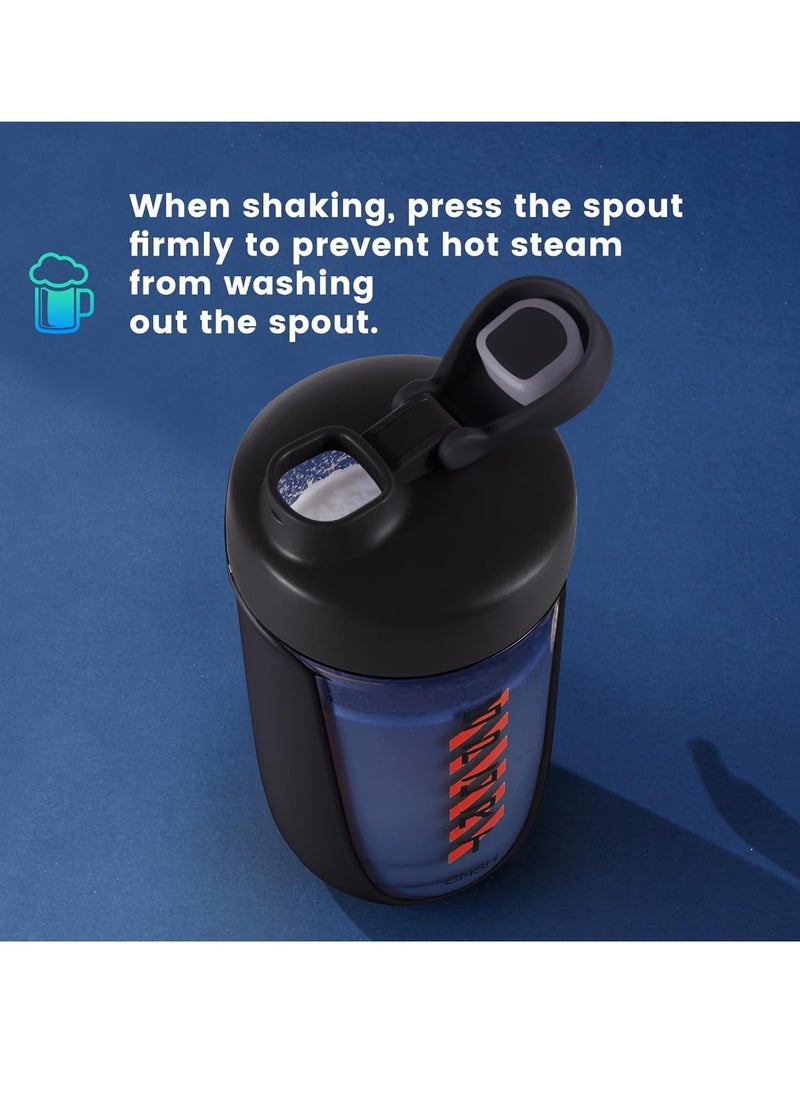 TRASSLE - Protein Shaker Bottle 20 oz Protein Shaker Cup Shaker Bottle for Protein Mixes Leakproof Shaker BPA Free Protein Shaker with Blender Ball for Gym Fitness - Image 1