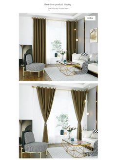 Bluejw 2-Piece Blackout Outdoor Curtains Dark Brown  - Image 4