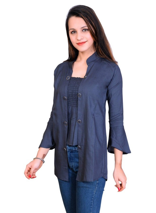 SNIFFY Casual rayon top for kids comfortable for You(TP-705-GREY-12-13Y) - Image 2
