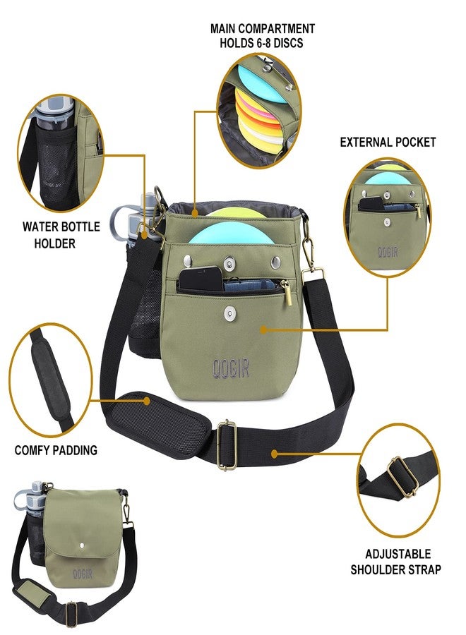 QOGIR Lightweight Disc Golf Bag: Durable Disc Golf Bag with 8+ Disc Capacity, Introductory Discs Golf Bag, Holds Water Bottle and Accessories, Great for Beginners - Image 2