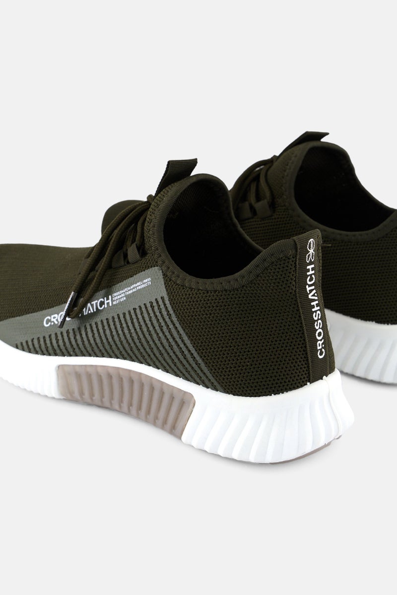 CROSSHATCH أحذية رياضية للرجال بنمط نيمبوس، زيتوني - Image 4
