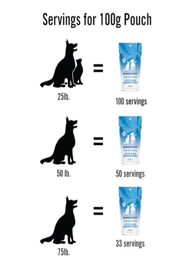 mushroom Matrix Om Mushroom Matrix Pet - Canine | Maximum Recovery | USA Grown Human-Grade Organic Mushroom Powder Pet Supplement | Optimal Health & Senior Care for Dogs & Cats | 100 Grams, 3.5 oz - Image 4