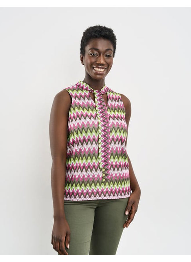 GERRY WEBER - Knitted top with bow collar - Image 1