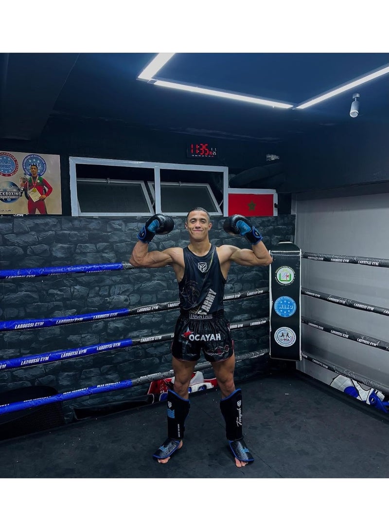 توكايا واقيات الساق للمواي تاي Regal Impact | حماية فاخرة للساق والقدم من جلد البقر الطبيعي لممارسة MMA والكيك بوكسينغ والتدريب القتالي | أحزمة قابلة للتعديل مع حشوة متعددة الطبقات - Image 4