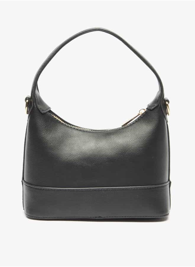 Women Textured Crossbody Bag with Zip Closure and Adjustable Strap