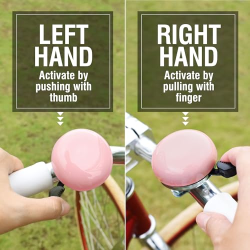 MARQUE Beach Cruiser Bike Bell – Classic Bicycle Bell Design for Adults and Kids with Traditional Ring Sound (Pink) - Image 4