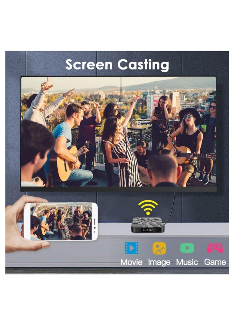 Zikra صندوق تلفاز أندرويد 12.0، صندوق أندرويد ماكس 4K 6K 4GB RAM 32GB ROM مع معالج H618 رباعي النواة، صناديق تلفاز أندرويد تدعم 4K 6K 3D 2.4G/5G واي فاي مزدوج 100M إيثرنت بلوتوث 4.0 صندوق تلفاز ذكي أندرويد 2024 - Image 4