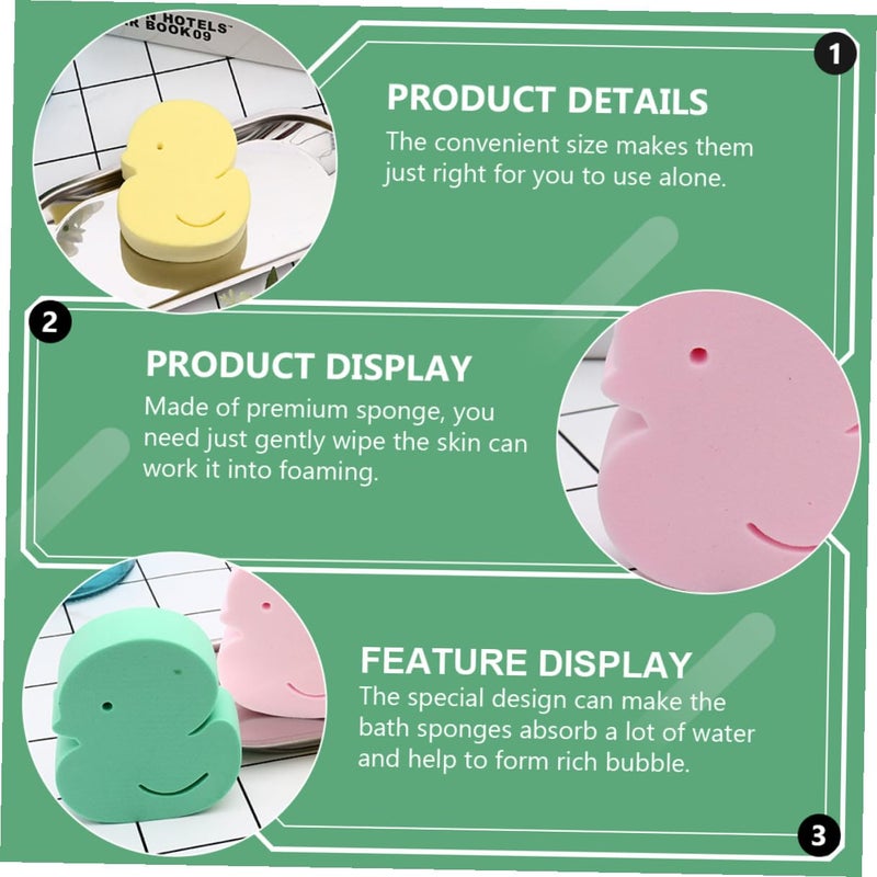 4Pcs Cartoon Shower Sponges Soft Bath Brush For Baby Gentle Skin Cleansing - Image 4
