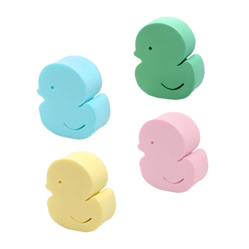 4Pcs Cartoon Shower Sponges Soft Bath Brush For Baby Gentle Skin Cleansing - Image 2