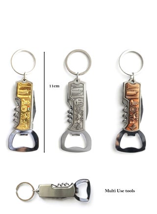 Metal Keychain 3pcs Dubai Famous Buildings with in built opener and Cork bottle opener - view 2