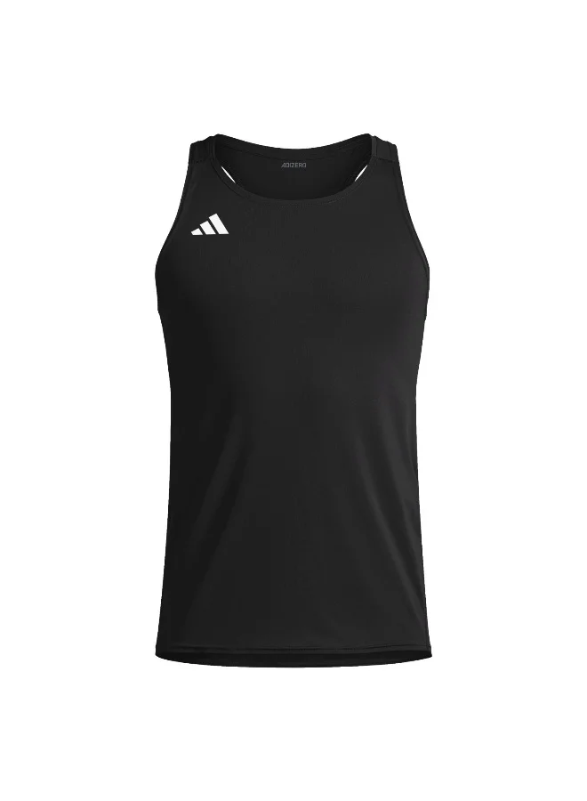 Adidas Adidas Adizero E Snglt Black Singlet (Shirt) T-Shirts For Men