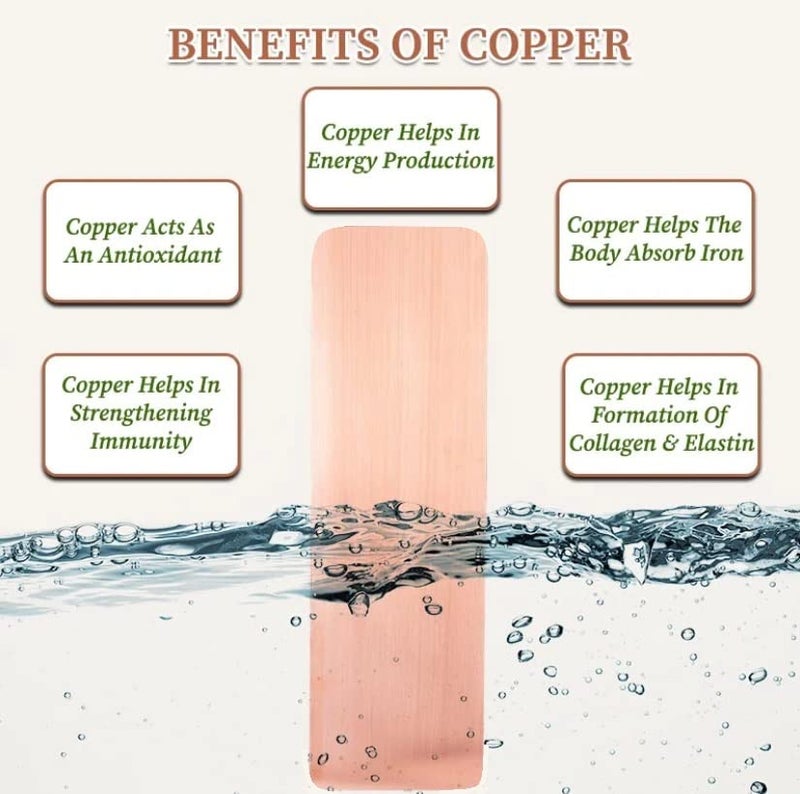 ART IFACT Pure 99.9% thicker Copper Plate of 1mm for Making 10 Liters Structured Water (3.5 X 8 inches - 1mm) Copper sheet with round corner (3.5 X 8 inch (For 10 Ltr)) - Image 3