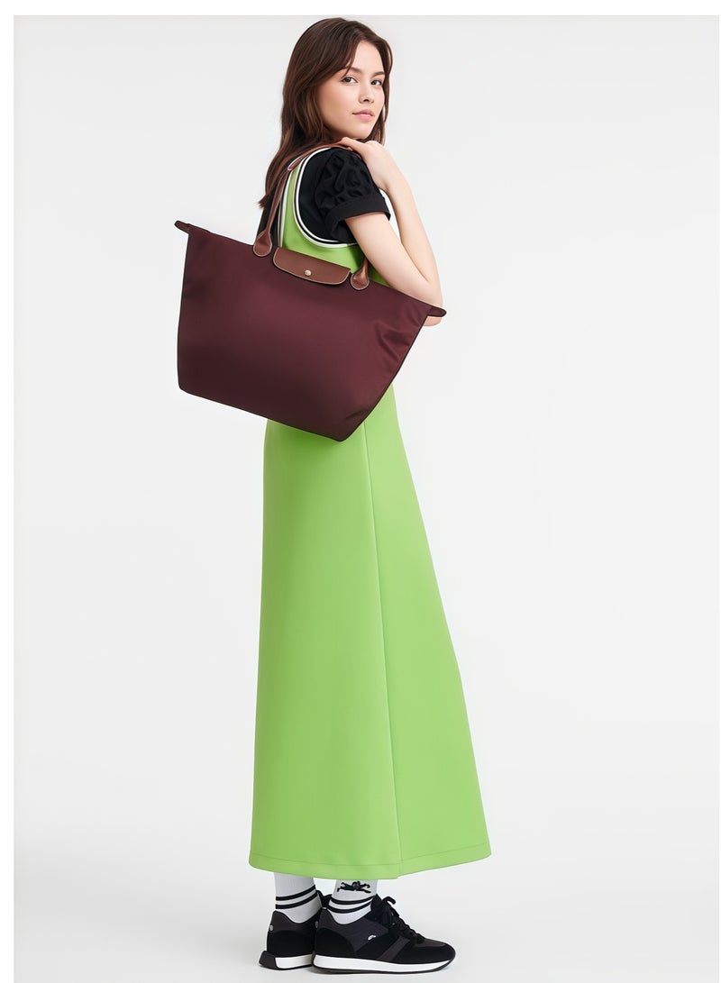 لونج شامب حقيبة لو بيلاج الكبيرة من لونجشامب ذات الأحزمة الكتفية النسائية، حقيبة مكياج كبيرة متعددة الاستخدامات، حقيبة يد، حقيبة كتف - Image 2