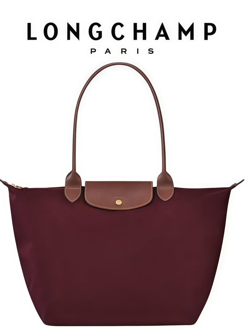 لونج شامب حقيبة لو بيلاج الكبيرة من لونجشامب ذات الأحزمة الكتفية النسائية، حقيبة مكياج كبيرة متعددة الاستخدامات، حقيبة يد، حقيبة كتف - Image 1