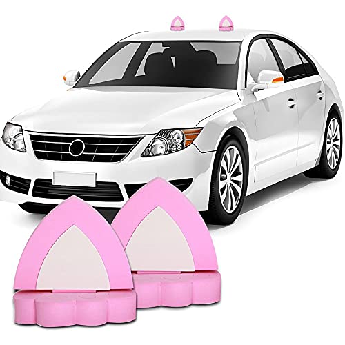 YGMONER 3D Cat Ear Car Roof Decoration Cute EVA Foam Sticker for Auto Exterior Kitten Car Styling Decor Accessories Pink - Image 1