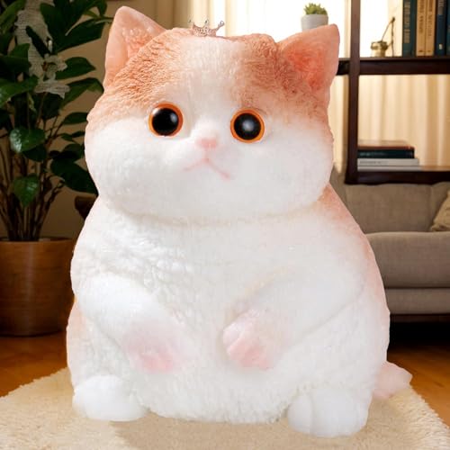 YJPPDD Big taba Squishy Cat Handmade Squishy Cat for AdultKids Stress Relief Cute Soft Cat Design Perfect Squeeze Toys Gift for Relaxation and Fun Dress Up Your Own Squishies CatCrown Cat - Image 1