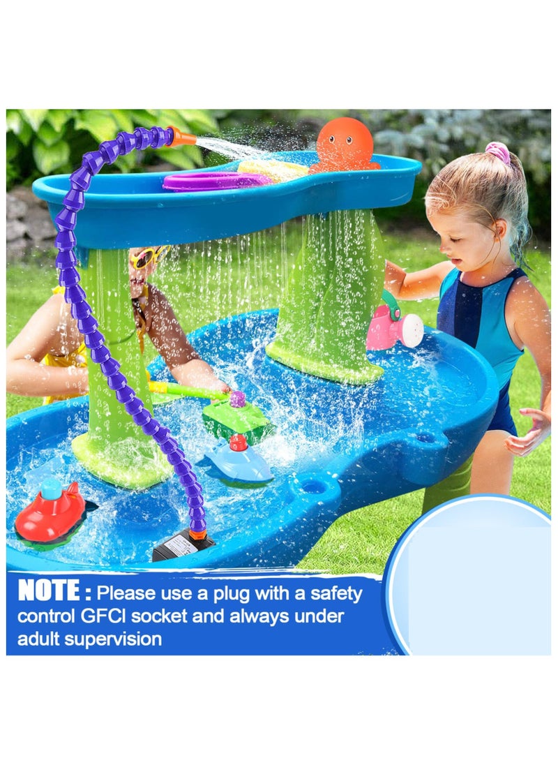 Water Table Pump - Kids Water Table Accessories Fit for Step2, Pump for Water Table with Super Suction Cup 10FT Long Waterproof Cord, Easy to Use, Safe Fun Summer Outdoor Water Game Toys for Kids - Image 5