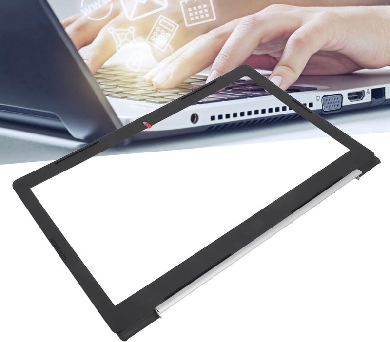 Laptop LCD Front Bezel Replacement for 15 5570 5575, Black ABS Frame with Silver Screen Axle Cover, Precise Fit Professional Display Bezel for Notebook - Image 5