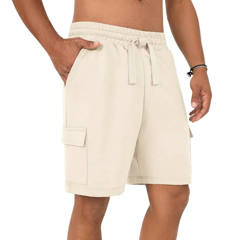 نوبيرو Men's Cargo Shorts in Beige