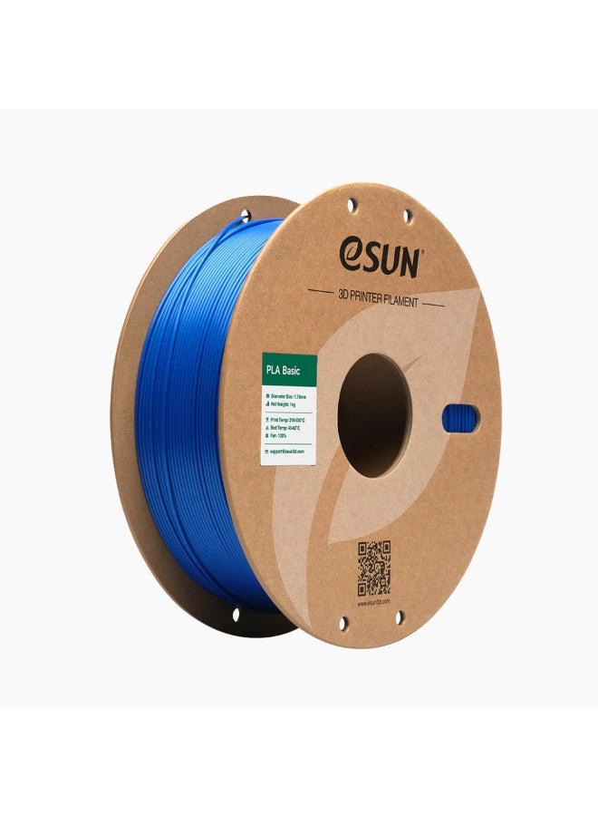 eSUN PLA Basic Filament 1.75 مم، خيوط طابعة ثلاثية الأبعاد PLA Basic، دقة الأبعاد +/- 0.03 مم، 1 كجم بكرة (2.2 رطل) خيوط طباعة ثلاثية الأبعاد للطابعات ثلاثية الأبعاد، أزرق