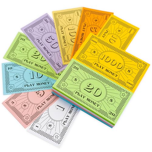 Apostrophe Games Opoly Play Money 800Pcs Fake Currency for Board Games 100 of Each Bill in 8 Denominations 1 5 10 20 50 100 500 1000 Paper Pretend Play Cashier - Image 1