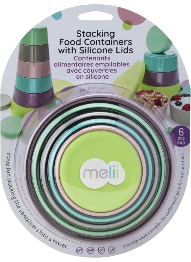 melii - Stacking And Nesting Food Storage Containers With Silicone Lids - 12 Piece Set - Image 1
