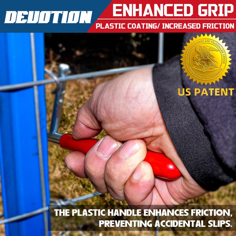 DEUOTION T-post Clips Tool, Fixing Fence Clip and Wire Steel Bender T-post Handheld Twisting Tool, Multi Functional Bender - Image 3