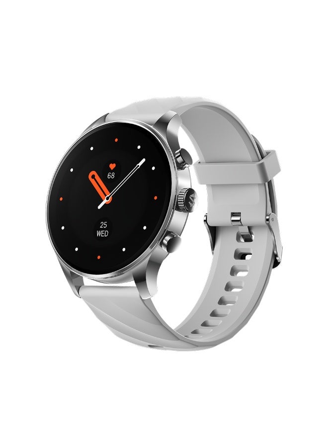 Black Shark S3 Classic Smart Watch, 1.43" AMOLED Display, 16 Days Battery Life, ENC Bluetooth Calling, 3ATM Water Resistance, 120+ Sports Modes, Health Monitoring - Silver
